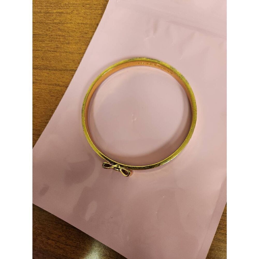 Kate Spade Goldtone bow bangle (PF) - Picture 6 of 7